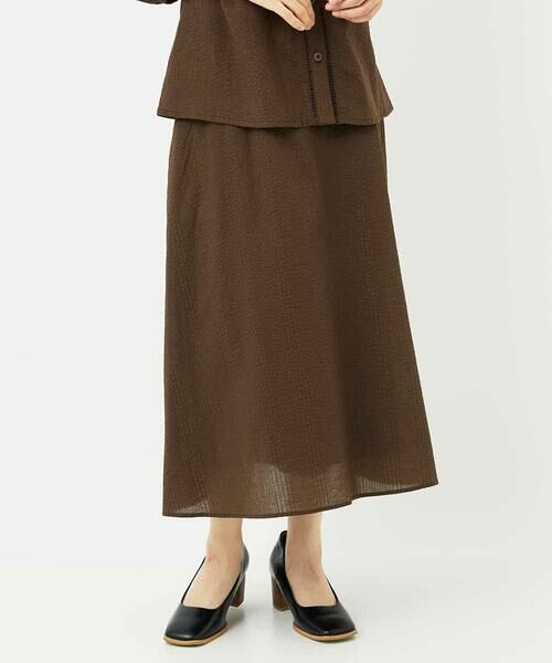 Maison de CINQ / メゾン ドゥ サンク ロング・マキシ丈スカート | [日本製]ミラクルウェーブスカート | 詳細4