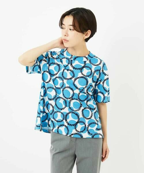 Maison de CINQ / メゾン ドゥ サンク カットソー | [接触冷感・日本製]ドットサークルプリントカットソー | 詳細1