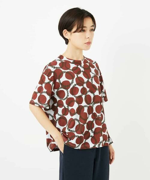 Maison de CINQ / メゾン ドゥ サンク カットソー | [接触冷感・日本製]ドットサークルプリントカットソー | 詳細3