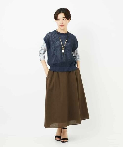 Maison de CINQ / メゾン ドゥ サンク カットソー | [接触冷感]ラインドットプリントカットソー | 詳細16