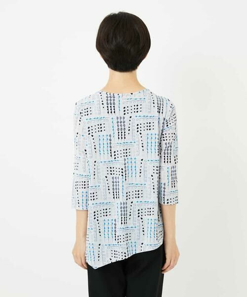 Maison de CINQ / メゾン ドゥ サンク カットソー | [接触冷感]ラインドットプリントカットソー | 詳細6