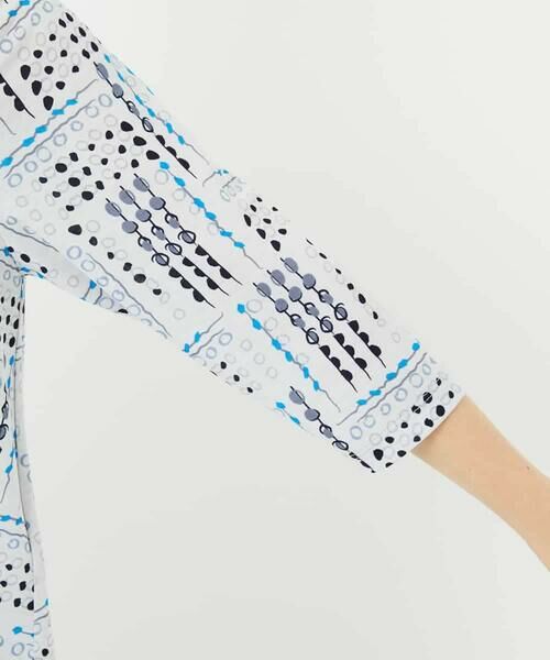 Maison de CINQ / メゾン ドゥ サンク カットソー | [接触冷感]ラインドットプリントカットソー | 詳細8
