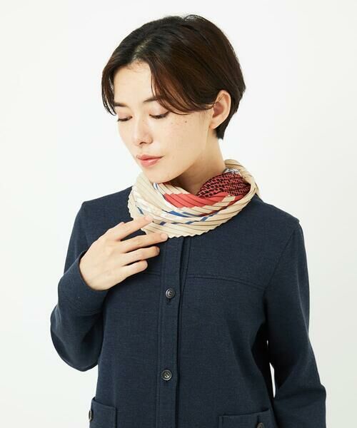 Maison de CINQ / メゾン ドゥ サンク マフラー・ショール・スヌード・ストール | パターンMIXプリーツプチスカーフ | 詳細1