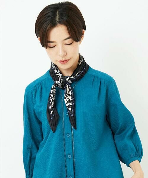 Maison de CINQ / メゾン ドゥ サンク マフラー・ショール・スヌード・ストール | パターンMIXプリーツプチスカーフ | 詳細2