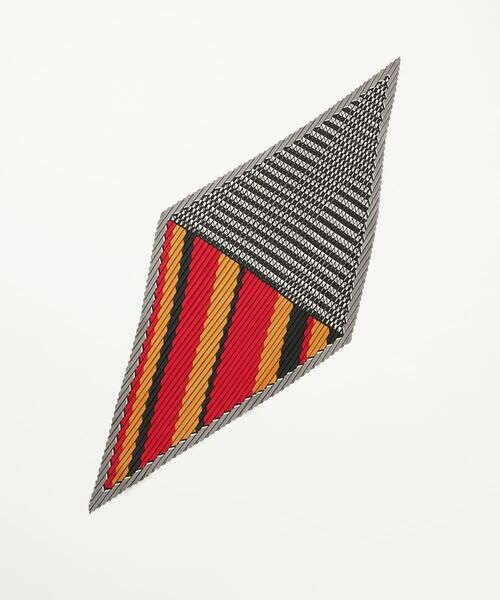 Maison de CINQ / メゾン ドゥ サンク マフラー・ショール・スヌード・ストール | ストライプ幾何プリーツプチスカーフ | 詳細10