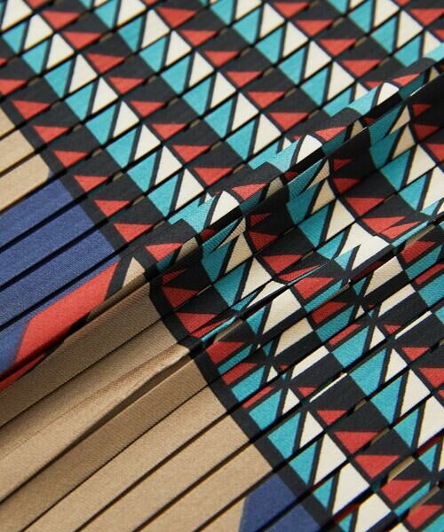 Maison de CINQ / メゾン ドゥ サンク マフラー・ショール・スヌード・ストール | ストライプ幾何プリーツプチスカーフ | 詳細11