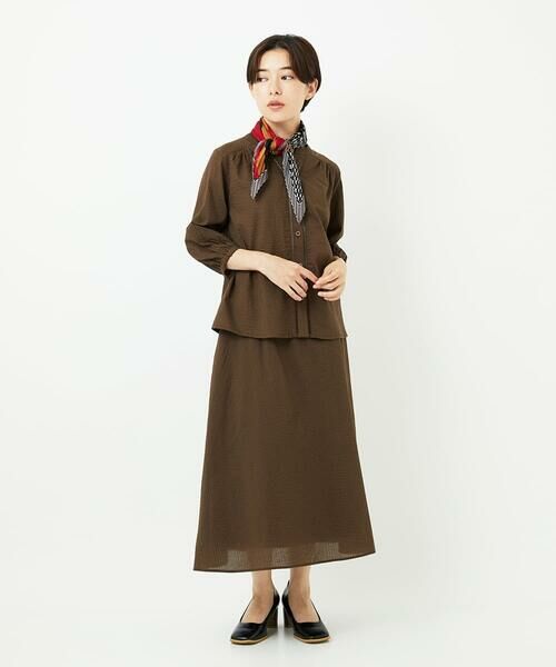 Maison de CINQ / メゾン ドゥ サンク マフラー・ショール・スヌード・ストール | ストライプ幾何プリーツプチスカーフ | 詳細6