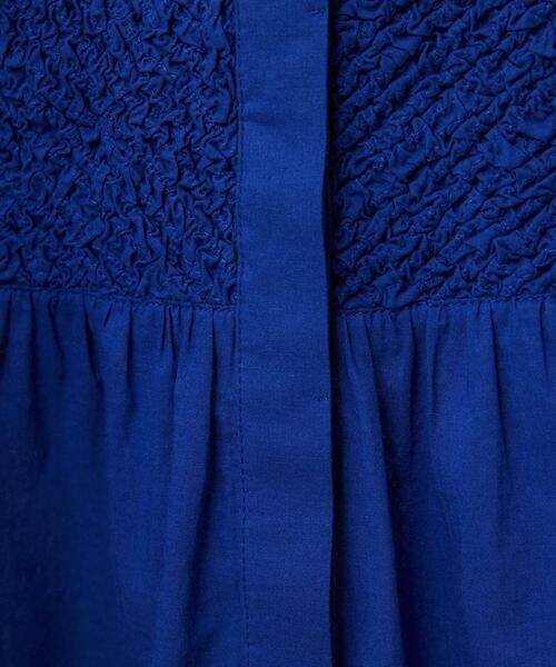 Maison de CINQ / メゾン ドゥ サンク シャツ・ブラウス | バンドカラーシャーリングコットン7分袖ブラウス | 詳細13