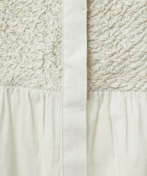 Maison de CINQ / メゾン ドゥ サンク シャツ・ブラウス | バンドカラーシャーリングコットン7分袖ブラウス | 詳細14