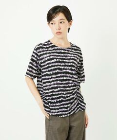 Maison de CINQ / メゾン ドゥ サンク カットソー | [日本製]ランダムボーダータックジャージーカットソー