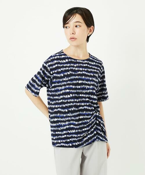 Maison de CINQ / メゾン ドゥ サンク カットソー | [日本製]ランダムボーダータックジャージーカットソー | 詳細2