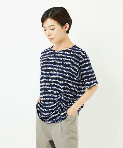 Maison de CINQ / メゾン ドゥ サンク カットソー | [日本製]ランダムボーダータックジャージーカットソー | 詳細3