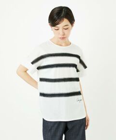 Maison de CINQ / メゾン ドゥ サンク カットソー | [接触冷感]スーパークールチュールボーダーカットソー