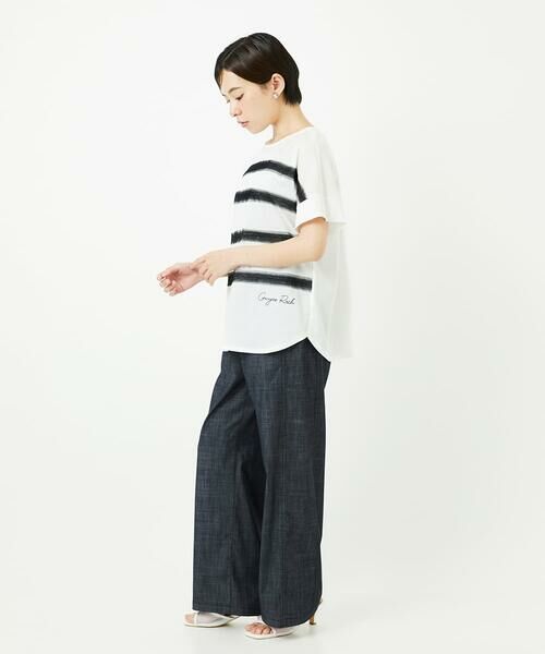 Maison de CINQ / メゾン ドゥ サンク カットソー | [接触冷感]スーパークールチュールボーダーカットソー | 詳細16