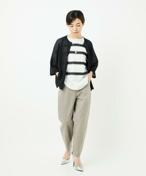 Maison de CINQ / メゾン ドゥ サンク カットソー | [接触冷感]スーパークールチュールボーダーカットソー | 詳細18