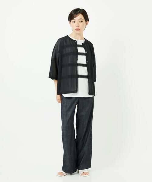 Maison de CINQ / メゾン ドゥ サンク カットソー | [接触冷感]スーパークールチュールボーダーカットソー | 詳細19