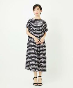 Maison de CINQ / メゾン ドゥ サンク ロング・マキシ丈ワンピース | [日本製]ランダムボーダーAラインジャージーワンピース