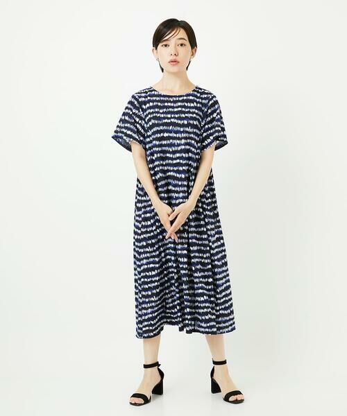 Maison de CINQ / メゾン ドゥ サンク ロング・マキシ丈ワンピース | [日本製]ランダムボーダーAラインジャージーワンピース | 詳細1