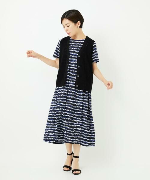 Maison de CINQ / メゾン ドゥ サンク ロング・マキシ丈ワンピース | [日本製]ランダムボーダーAラインジャージーワンピース | 詳細11