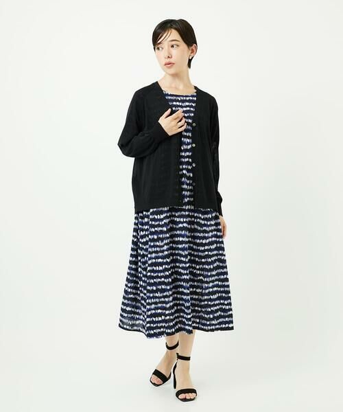 Maison de CINQ / メゾン ドゥ サンク ロング・マキシ丈ワンピース | [日本製]ランダムボーダーAラインジャージーワンピース | 詳細15