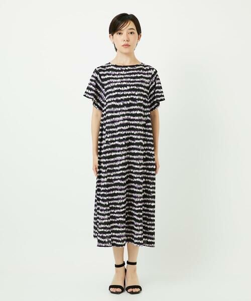 Maison de CINQ / メゾン ドゥ サンク ロング・マキシ丈ワンピース | [日本製]ランダムボーダーAラインジャージーワンピース | 詳細3