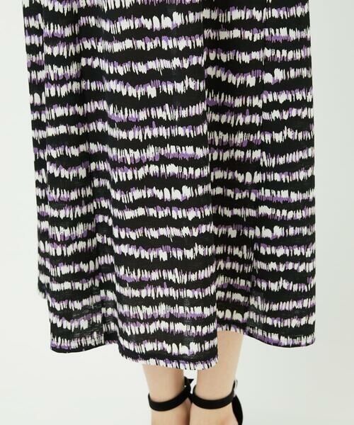 Maison de CINQ / メゾン ドゥ サンク ロング・マキシ丈ワンピース | [日本製]ランダムボーダーAラインジャージーワンピース | 詳細8