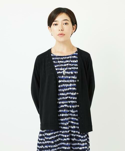 Maison de CINQ / メゾン ドゥ サンク カーディガン・ボレロ | アイレットシアーニットカーディガン（ブラック）