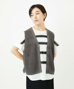 Maison de CINQ / メゾン ドゥ サンク ベスト | リネンライクニットベスト