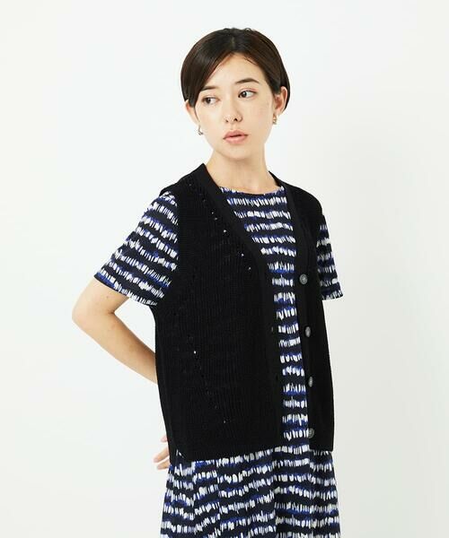 Maison de CINQ / メゾン ドゥ サンク ベスト | リネンライクニットベスト | 詳細1