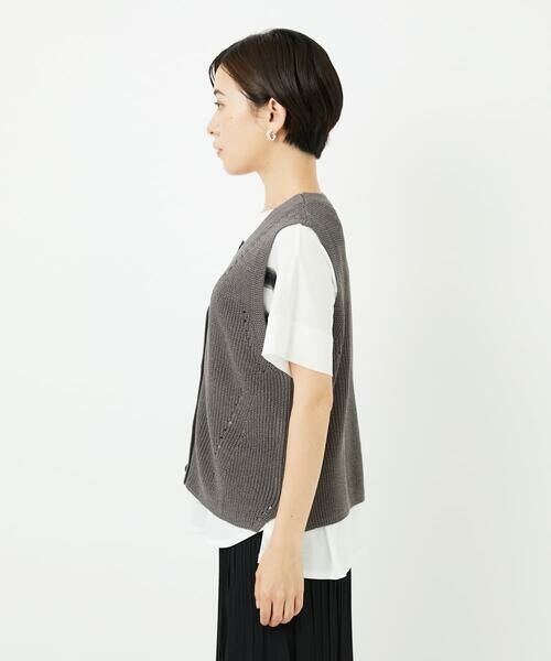 Maison de CINQ / メゾン ドゥ サンク ベスト | リネンライクニットベスト | 詳細6