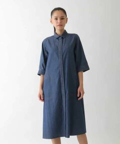 Maison de CINQ / メゾン ドゥ サンク ロング・マキシ丈ワンピース | 【小さいサイズ】ステッチポイントデニムワンピース