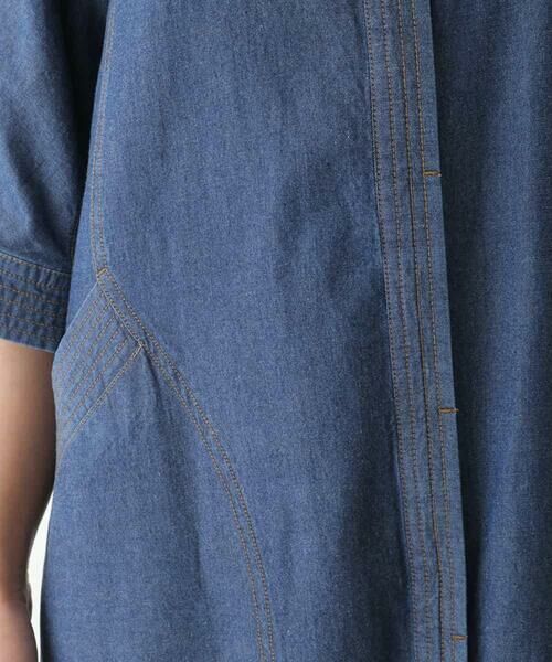 Maison de CINQ / メゾン ドゥ サンク ロング・マキシ丈ワンピース | 【小さいサイズ】ステッチポイントデニムワンピース | 詳細10