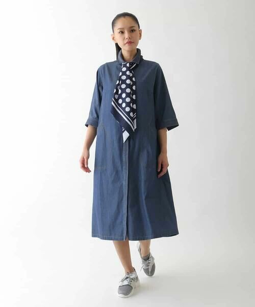 Maison de CINQ / メゾン ドゥ サンク ロング・マキシ丈ワンピース | 【小さいサイズ】ステッチポイントデニムワンピース | 詳細14