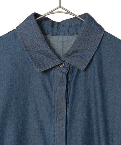 Maison de CINQ / メゾン ドゥ サンク ロング・マキシ丈ワンピース | 【小さいサイズ】ステッチポイントデニムワンピース | 詳細23