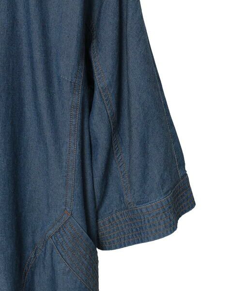 Maison de CINQ / メゾン ドゥ サンク ロング・マキシ丈ワンピース | 【小さいサイズ】ステッチポイントデニムワンピース | 詳細24