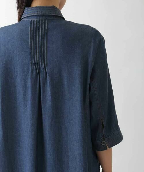 Maison de CINQ / メゾン ドゥ サンク ロング・マキシ丈ワンピース | 【小さいサイズ】ステッチポイントデニムワンピース | 詳細6