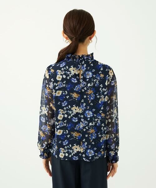 Maison de CINQ / メゾン ドゥ サンク シャツ・ブラウス | 【小さいサイズ】クラシックフラワープリント シフォンブラウス/洗濯機で洗える | 詳細10