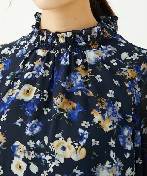 Maison de CINQ / メゾン ドゥ サンク シャツ・ブラウス | 【小さいサイズ】クラシックフラワープリント シフォンブラウス/洗濯機で洗える | 詳細12
