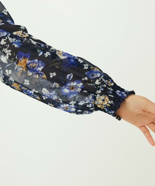 Maison de CINQ / メゾン ドゥ サンク シャツ・ブラウス | 【小さいサイズ】クラシックフラワープリント シフォンブラウス/洗濯機で洗える | 詳細13