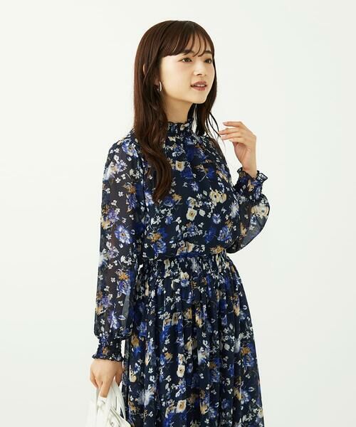 Maison de CINQ / メゾン ドゥ サンク シャツ・ブラウス | 【小さいサイズ】クラシックフラワープリント シフォンブラウス/洗濯機で洗える | 詳細4