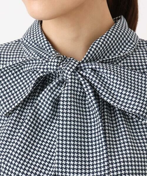Maison de CINQ / メゾン ドゥ サンク シャツ・ブラウス | 【小さいサイズ】ボウタイ付き千鳥柄プリントブラウス/洗濯機で洗える | 詳細11