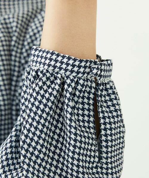 Maison de CINQ / メゾン ドゥ サンク シャツ・ブラウス | 【小さいサイズ】ボウタイ付き千鳥柄プリントブラウス/洗濯機で洗える | 詳細14