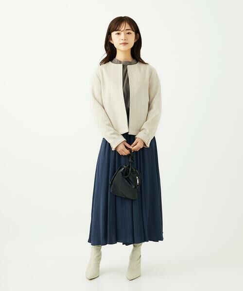 Maison de CINQ / メゾン ドゥ サンク シャツ・ブラウス | 【小さいサイズ】ボウタイ付き千鳥柄プリントブラウス/洗濯機で洗える | 詳細25