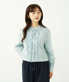 Maison de CINQ / メゾン ドゥ サンク シャツ・ブラウス | 【小さいサイズ】フロントフリルデザインブラウス/洗える