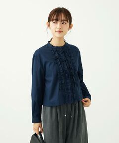 Maison de CINQ / メゾン ドゥ サンク シャツ・ブラウス | 【小さいサイズ】フロントフリルデザインブラウス/洗える