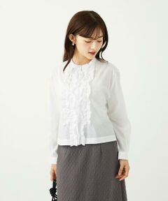 Maison de CINQ / メゾン ドゥ サンク シャツ・ブラウス | 【小さいサイズ】フロントフリルデザインブラウス/洗える