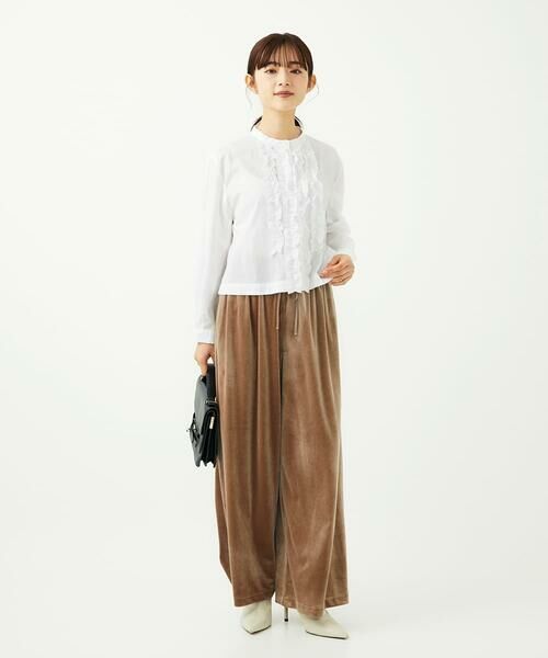 Maison de CINQ / メゾン ドゥ サンク シャツ・ブラウス | 【小さいサイズ】フロントフリルデザインブラウス/洗える | 詳細18