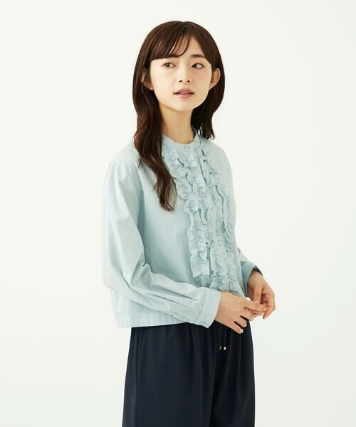 Maison de CINQ / メゾン ドゥ サンク シャツ・ブラウス | 【小さいサイズ】フロントフリルデザインブラウス/洗える | 詳細5