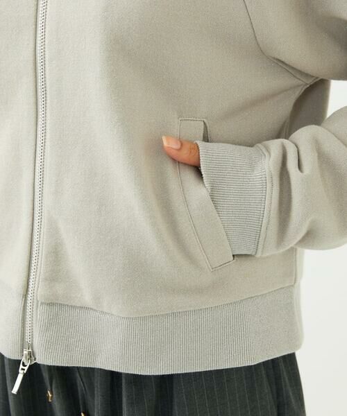 Maison de CINQ / メゾン ドゥ サンク パーカー | 【小さいサイズ】ラメ裏毛スウェットダブルジップパーカー/洗濯機で洗える | 詳細10