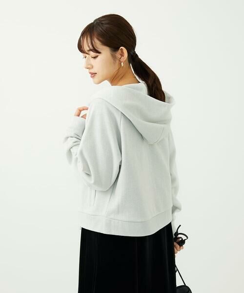 Maison de CINQ / メゾン ドゥ サンク パーカー | 【小さいサイズ】ラメ裏毛スウェットダブルジップパーカー/洗濯機で洗える | 詳細2